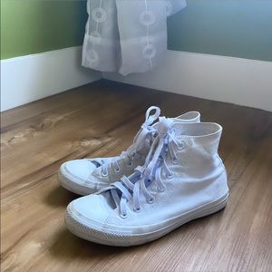 All White High- Top Chuck Taylor Converse